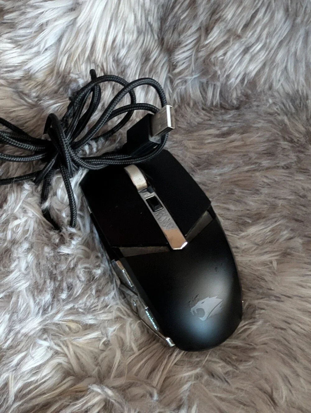 Wired Gaming Mouse with Logo - Matte Black